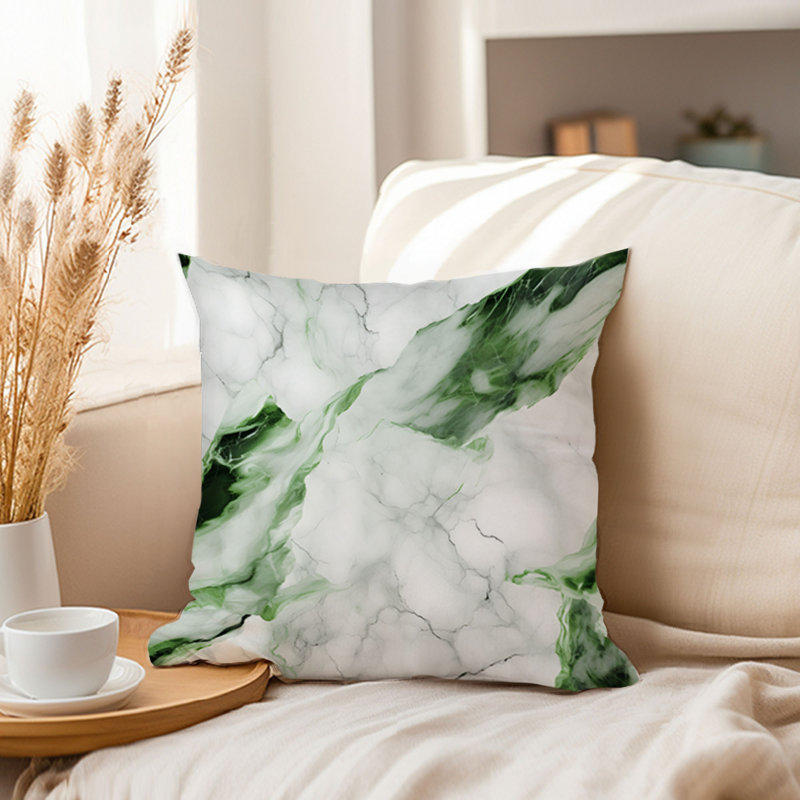 Abstract Marble Geode Pattern Agate XVIII Modern Throw Pillow Cover, 18x18