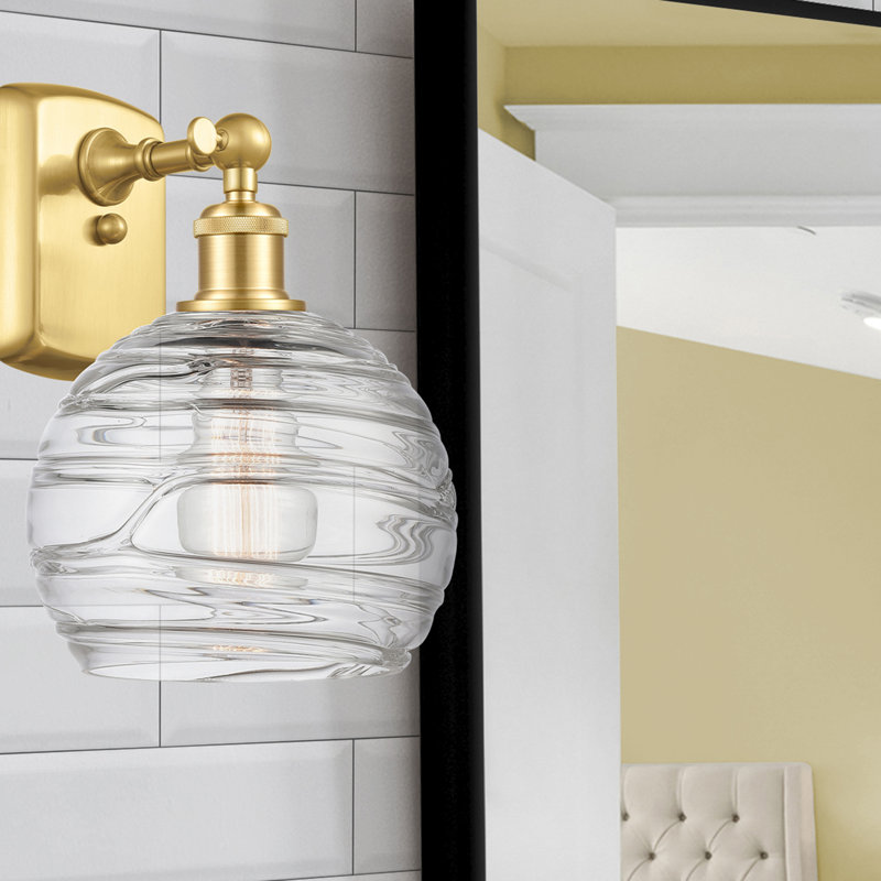 Katelin Armed Sconce, 6 Watt Vinage LED Bulb, Polished Chrome