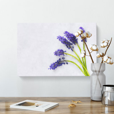 Grape Hyacinth Flower Painting - Wrapped Canvas
