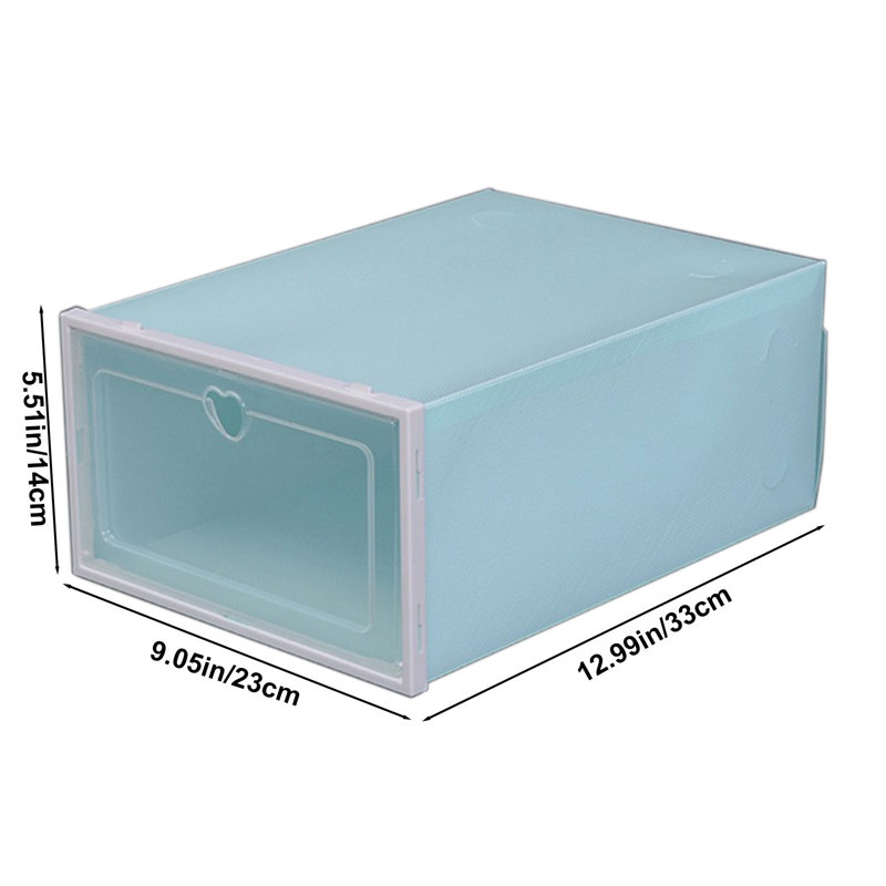 Transparent Plastic Shoe Box Organizer Large Peach Shoe Box Flip Drawer Shoe Box Household Shoe Box Thick Storage Boxes