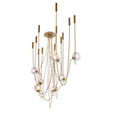 108" Long Castiliolite Trapeze 8 Light Chandelier