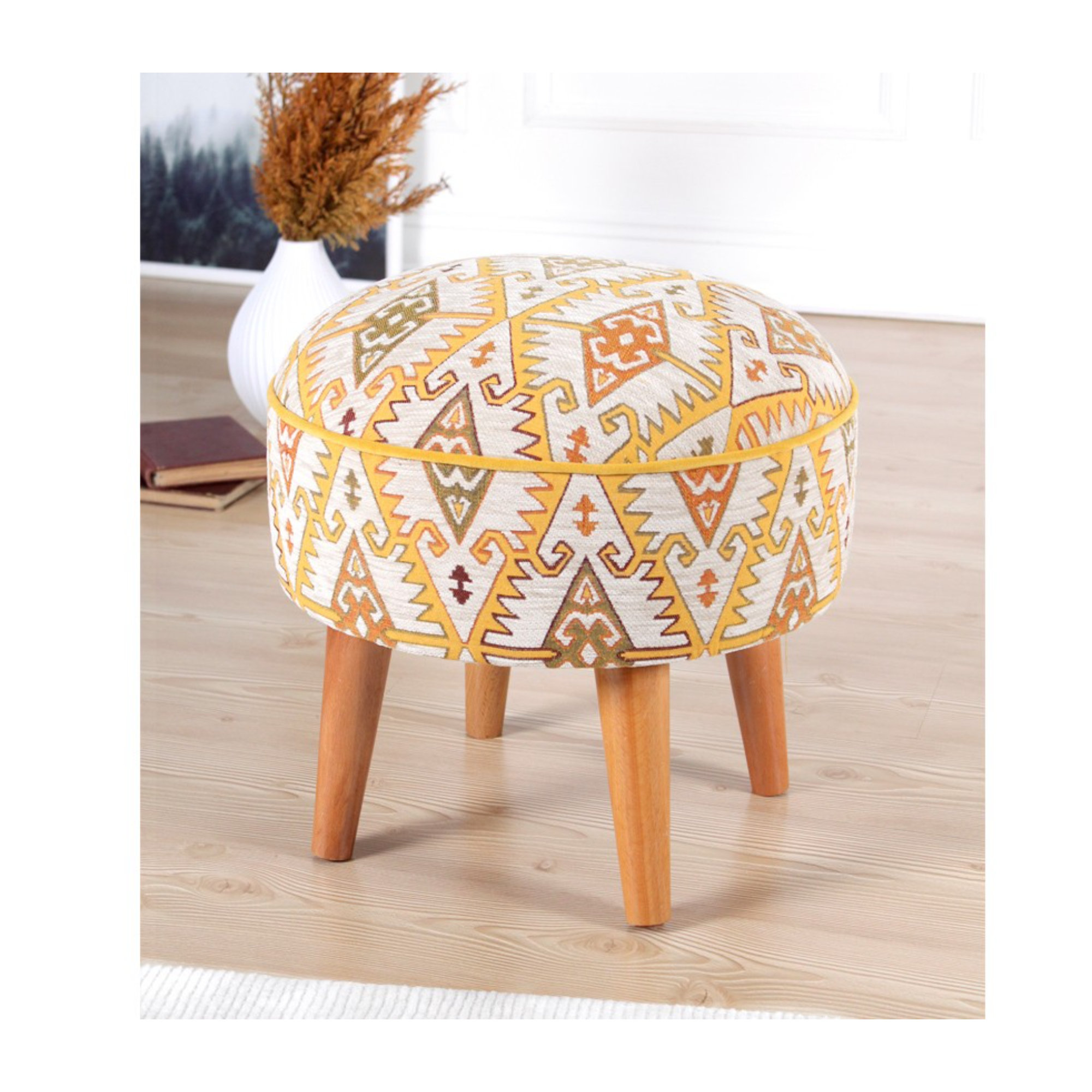 Wade Logan® Arinda 16 Wide Round Footstool Ottoman & Reviews