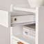 Paquet de tables de chevet avec rangement, petites tables de maison blanches en MDF cannelées