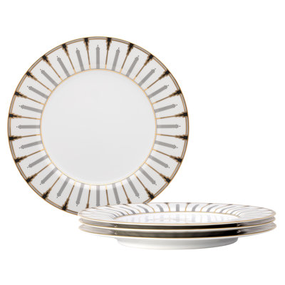 Noritake Empire Gold Set of 4 Dinner Plates, 10.5"