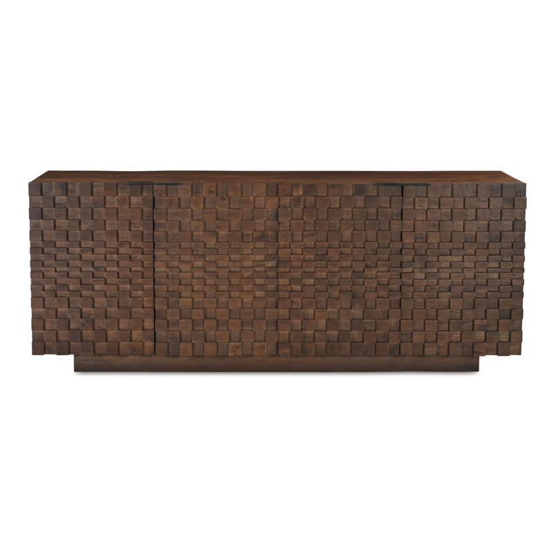 Givens 75" Carved Wood Sideboard