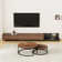 2-piece Set, Expandable Tv Cabinet With Three Drawers And Nesting Coffee Table
