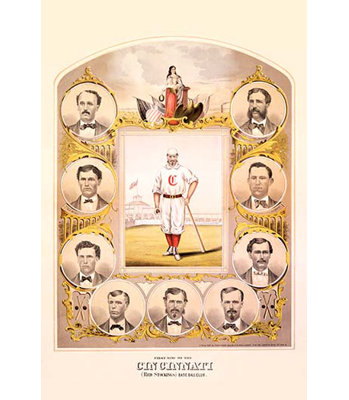 " First Nine Of The Cincinnati (Red Stockings) "