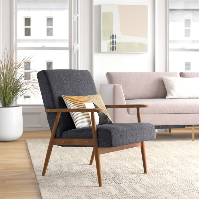 Upholstered Armchair, Grey