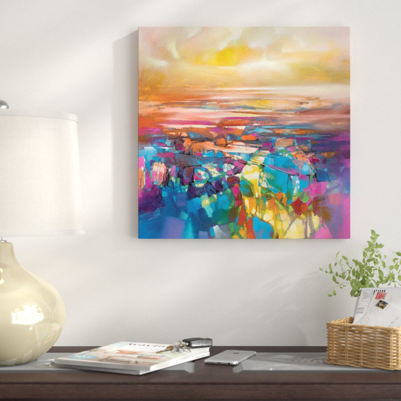 « chromodynamics i », reproduction sur toile, H 12 po x l 12 po x P 1,5 po, Pas de tapis, Toile tendue