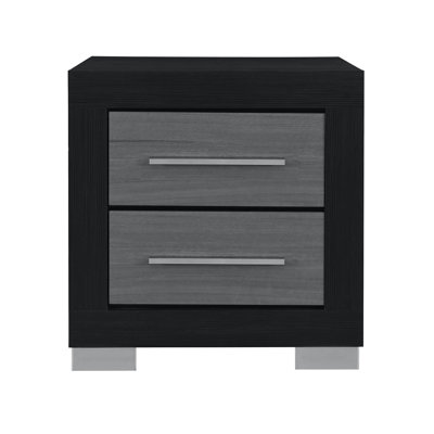 Table de chevet Elsa noir et gris