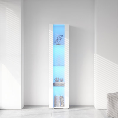 Side Cabinet With Aluminum Strip Lamp, Storage Solution For Any Room In Your Home.