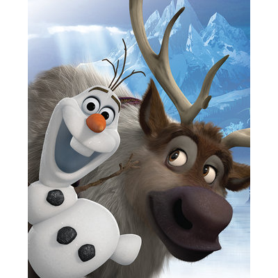 Frozen - Olaf and Sven Vintage Advertisement on Canvas