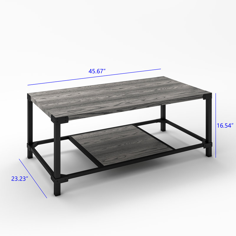 Table basse à 4 pieds avec rangement, Grey