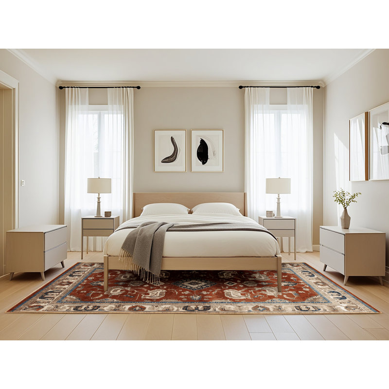 Tapis brun lavable à la machine, Rectangle de 5 pi x 8 pi