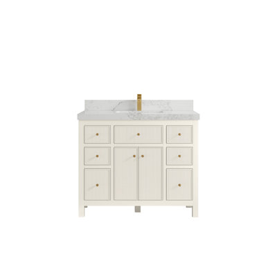 Sonoma X P 22 po De salle de bain simple en albâtre Calacatta Nuvo Quartz
