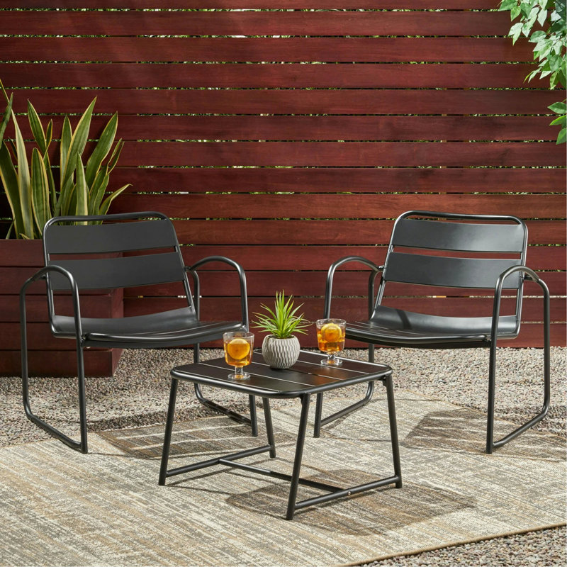 Conrad Chat Set, Matte Black