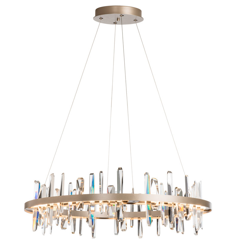Solitude Circular LED Chandelier, Soft Gold