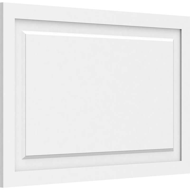 Panneau mural Harrison 3D en blanc, H 24 po x l 38 po x P 0,63 po