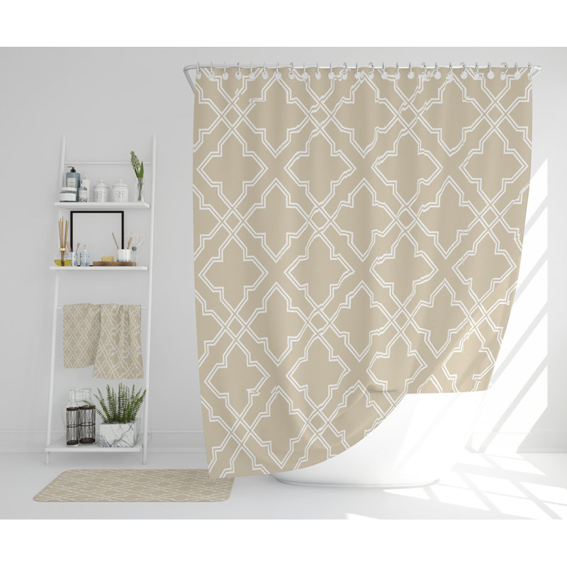 Navani Polyester Shower Curtain Set