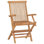Mobilier de jardin en bois massif avec chaises en bois de teck massif