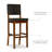 Upholstered Counter Stool with Solid Wood Frame-52517033-52517032