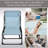Folding Chaise Lounge Pool Chair, Patio Sun Tanning Chair, Outdoor Lounge Chair W/ 4-Position Reclining Back, Pillow, Breathable Mesh & Bungee Seat For Beach, Yard, Patio, Baby Blue-1139079199-1139079193
