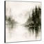 Très grand art mural imprimé sur toile - Misty vert, paysage minimaliste, décor de chambre à coucher - "Assemblage requis (cadre non fini)"-130841999