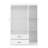 Stylish And Functional Three-Door Wardrobe With Built-In Mirror And Ample Storage-427039232