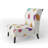 Orange Blue and Purple Polka Dot Pattern - Transitional Velvet Upholstered Slipper Chair