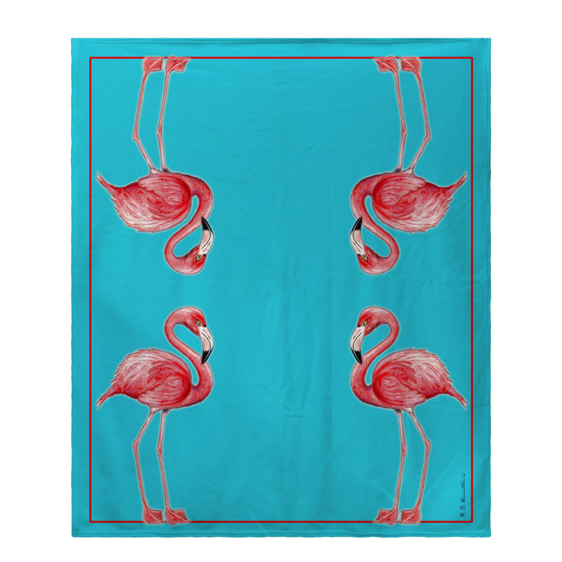 Jeté flamant rose