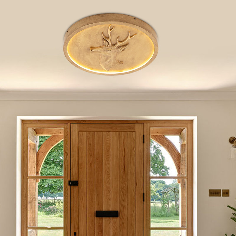 19.68" Flush Mount Ceiling Light Three-Color Temperature Without Remote Control