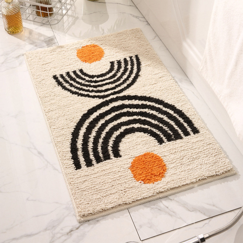 Kyalee Non-Slip Bath Rug, Beige