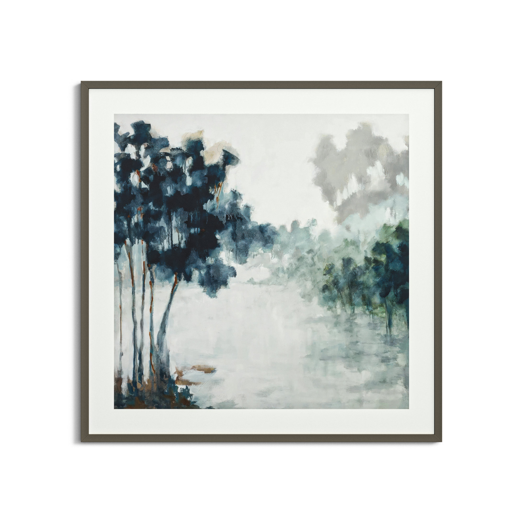 Soft Winter Light by Jacqueline Ellens, Gray Framed Paper, 33" H x 33" W