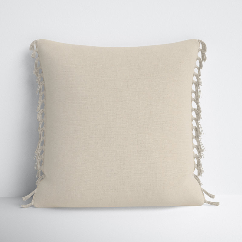 Sharron Square 100% Linen Pillow, Feather Gray, Down