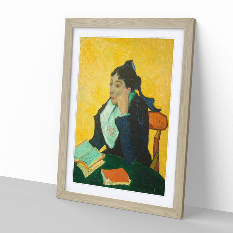 Madame Joseph-Michel Ginoux by Vincent Van Gogh - Picture Frame Painting, 36cm H x 27cm W x 2cm D, Oak Framed