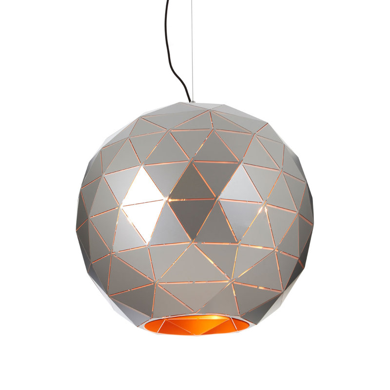 Cosima 4 - Light Black/Gold Geometric Pendant, Silver/Gold