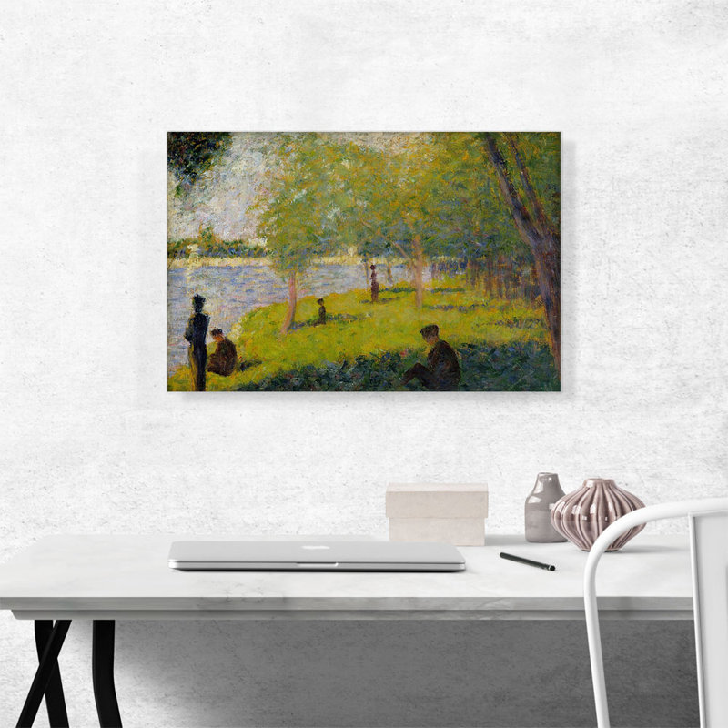 Étude pour un dimanche sur la Grande Jatte 1884 par Georges Seurat - reproduction d'art sur toile tendue