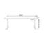 Bureau rectangulaire en bois massif noir-130155125