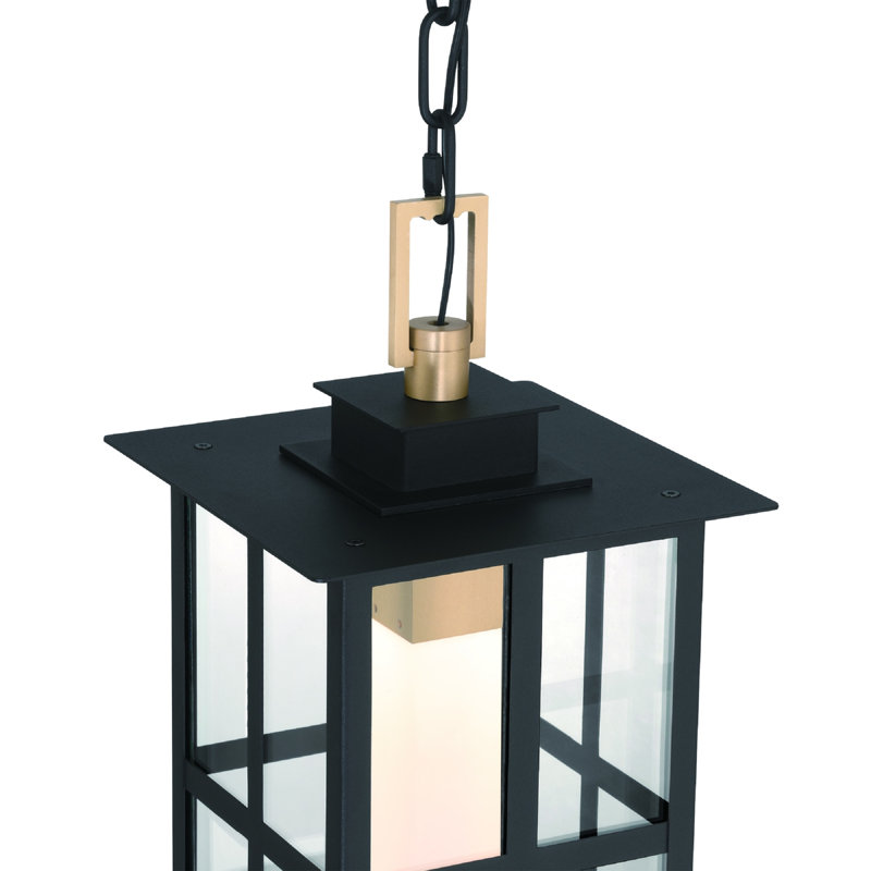 Luminaire suspendu à DEL 16 po Greyson en laiton et noir