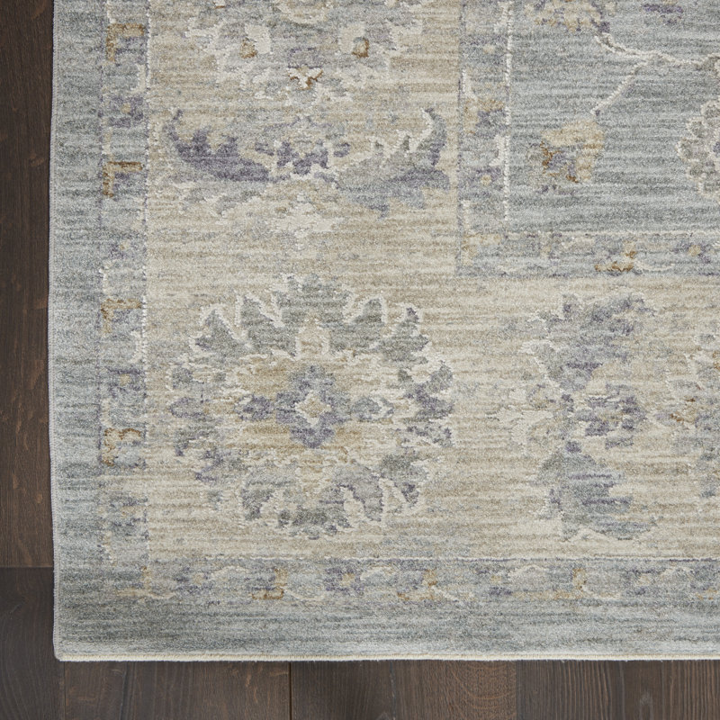 Tapis bleu Casteel, Rectangle 9 pi 3 po x 12 pi 7 po