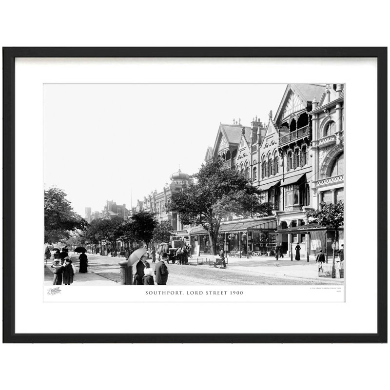 Southport, Lord Street 1900 by Francis Frith - Single Picture Frame Print, 45cm H x 60cm W x 2.3cm D