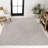Donatienne Mid-Century Curve Stripe Reversible Machine-Washable Dark Gray/Cream Indoor/Outdoor Rug-276584532