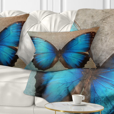 Coussin Blue Vintage Butterfly