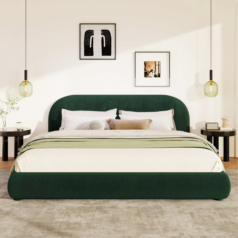 Bedroom Bed, Upholstered Platform Bed