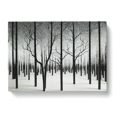 Winter Forest Modern - Wrapped Canvas
