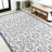 Deronte Vintage Filigree Textured Weave Blue/Cream Indoor/Outdoor Rug-299644402