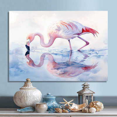 Flamingo Reflections - Flamingo Metal Wall Art For Living Room