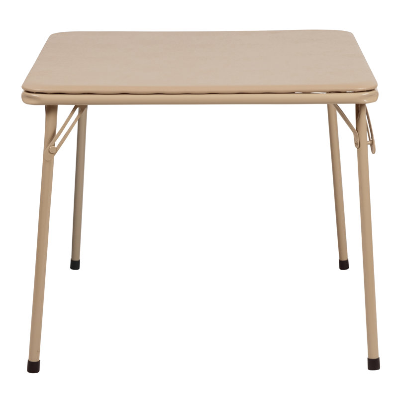 Table pliante carrée en vinyle pour enfants Jannet, Tanné