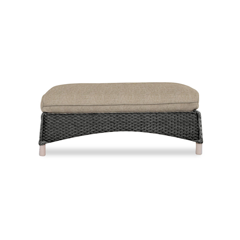 Mandalay Outdoor Ottoman, Demo Skyway, Pewter