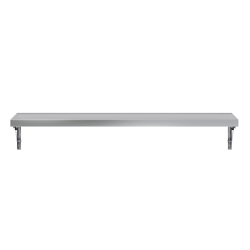 Tablette murale pliante en acier inoxydable 18 po x 48 po AmGood